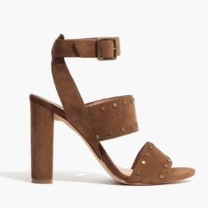 Madewell The Octavia Studded Suede Leather Heels